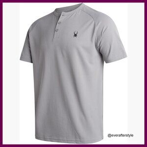 Lightweight Quick Dry Moisture Wicking Short Sleeve Henley Shirt
